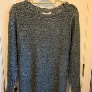 Gray with glitter sweater